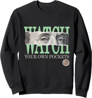 Graphic Sweatshirt fungus Green Watch Your Own Pockets Sage Light Green 