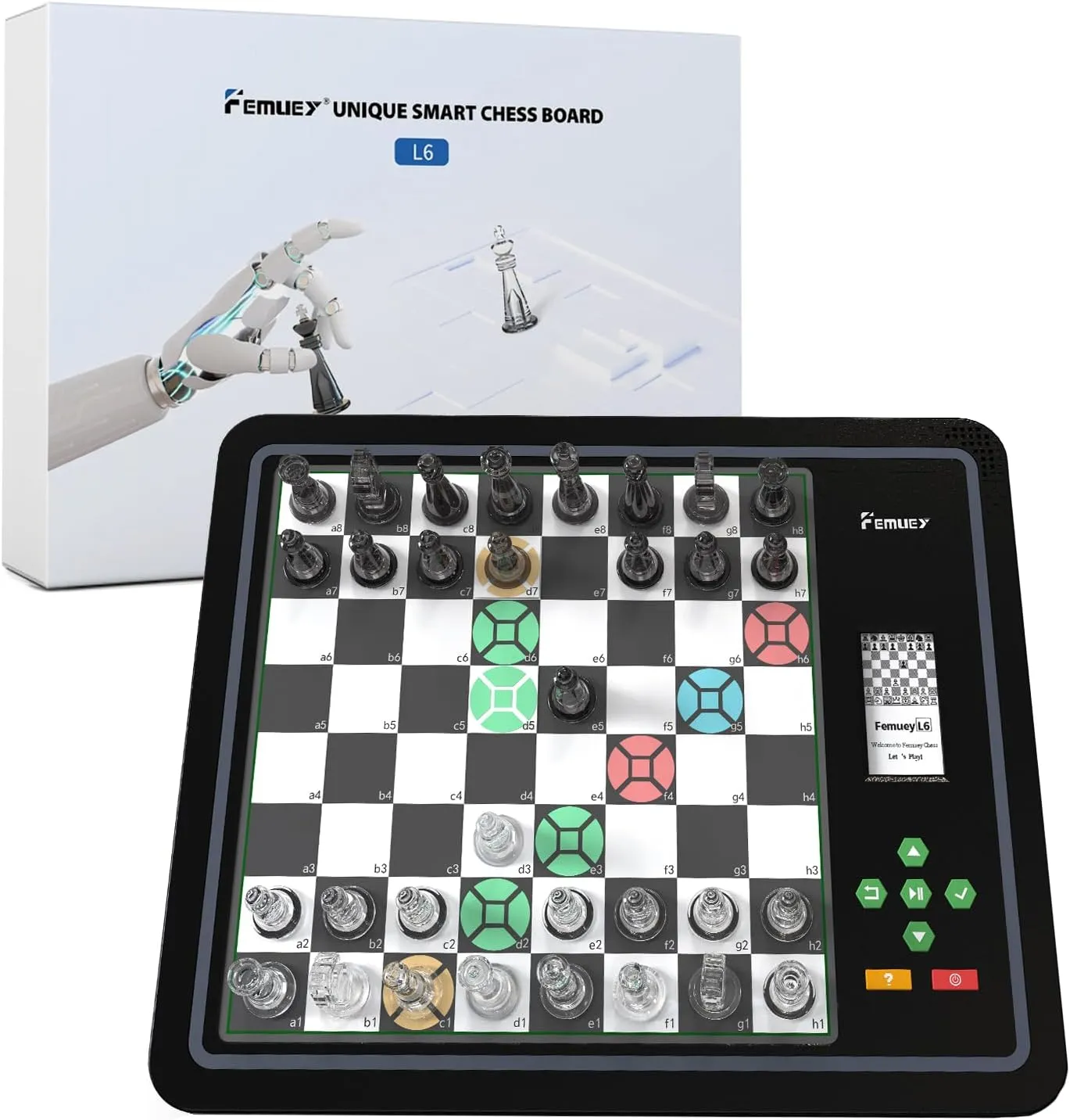 Great Partner for Play and Practice Electronic Chess Set, Computer Chess Game, Chess Set Board Game, Electronic Chess inclusion trench delicate repress harmless constraint Game, LEDs, Built-in Battery, 