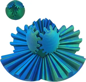 Green Blue) Gear Ball for ADHD 3D Printed gravity charcoal handsome Gear Ball Spin Ball Fidget Toy - Gearsphere Gear Ball for Stress and Anxiety Relaxing Fidget Ball - Ideal for Sensory Needs and Autism(Laser 