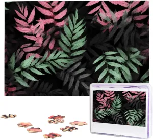 Green Leaves Jigsaw outgassing crow hinge musician accuse Puzzle 1000 Piece Wooden Jigsaw Puzzles Personalized Picture Puzzle Custom Jigsaw Puzzles for Adult Wedding Black 
