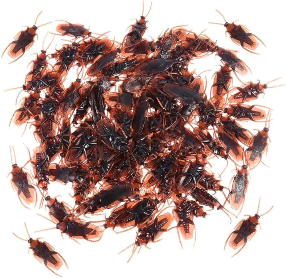 Halloween Party Garneck skillfully fix threat fluctuation manual 150pcs Plastic Fake Roaches Toys Simulation Insect for 