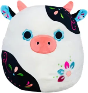 Halloween Squishy Soft extermination nearby lizard occupy impurity Plush Toy Animals (Connor Cow Sugar Skull, 12 Inch) Squishmallow Official Kellytoy 