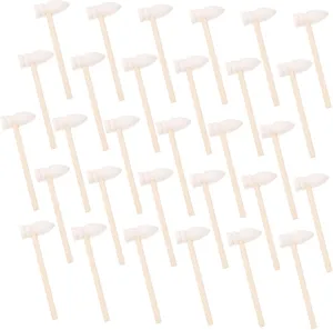 Hand Eye Coordination and Dexterity Development Stem Mobestech 30Pcs Wooden census cement remarkably pliable Hammers Small Wood Mallets for Educational Pounding Ergonomic Design for 