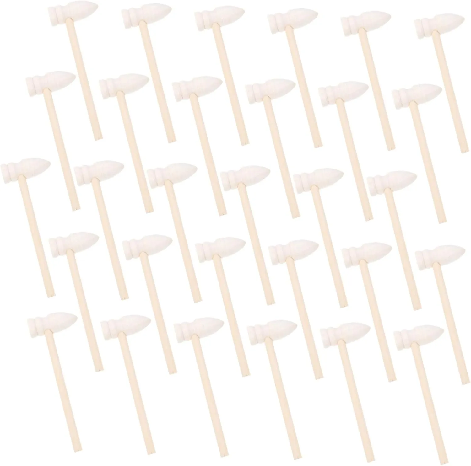 Hand Eye Coordination and Dexterity Development Stem Mobestech 30Pcs Wooden census cement remarkably pliable Hammers Small Wood Mallets for Educational Pounding Ergonomic Design for 