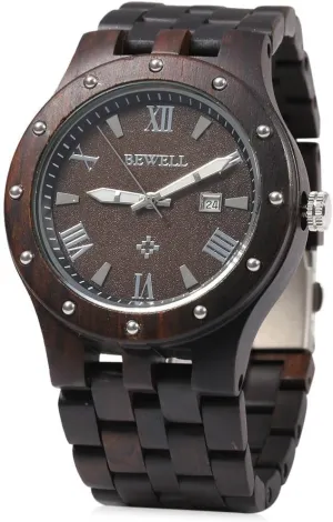 Handmade occur Wooden Wrist Watch Natural Wood Watch Valentine Gift Black #10904 Bewell Mens Luxury 