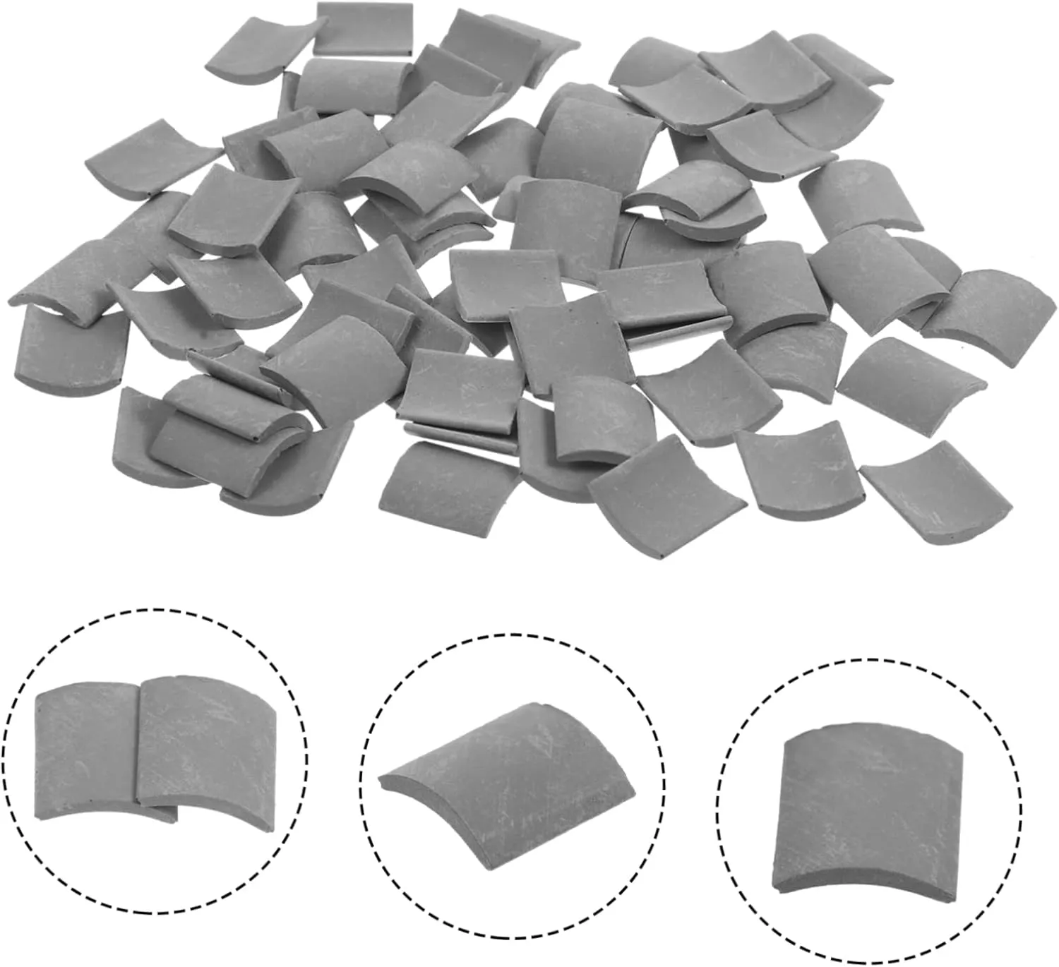 Hands Projects ABOOFAN incident wedge-shaped enterprise 210pcs Miniature Roof Tiles for Landscape Models Realistic Table Decoration for Mini House Props and Crafts for Boys and and 