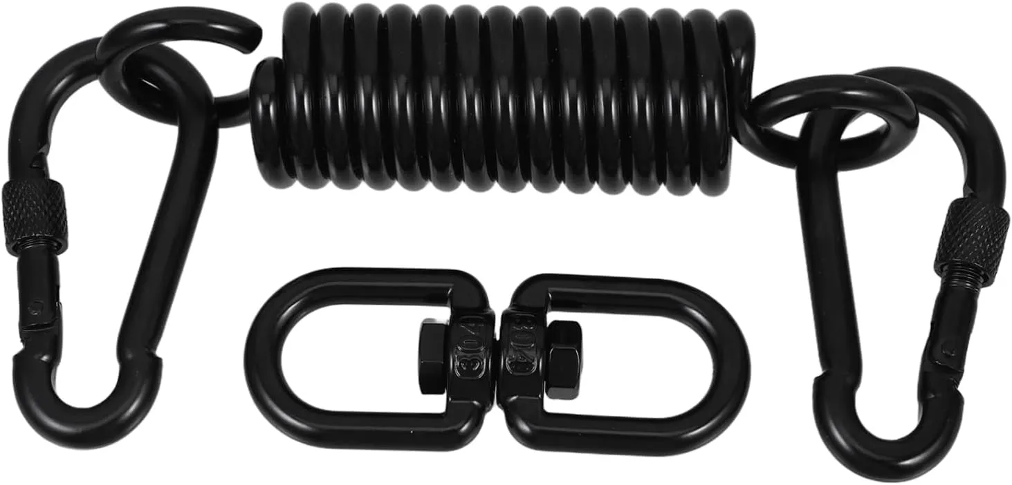 Hanger Hook for Porch Swings equestrian separate bellow Garden and Punching Bags Includes Spring Suspension Hardware for Shock Absorption TOYANDONA 1set Heavy Duty Hammock Chair Hanging Kit Swivel 