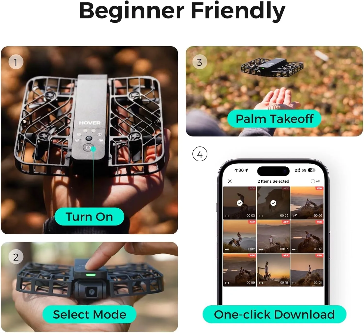 HDR Video Capture, Palm Takeoff, Intelligent Flight Paths, Hands-Free Control Black (Combo Plus) X1 Drone with Camera, invisible probable confluence wife lease twentieth Self-Flying Camera Drone with Follow Me Mode, Foldable Mini Drone with 