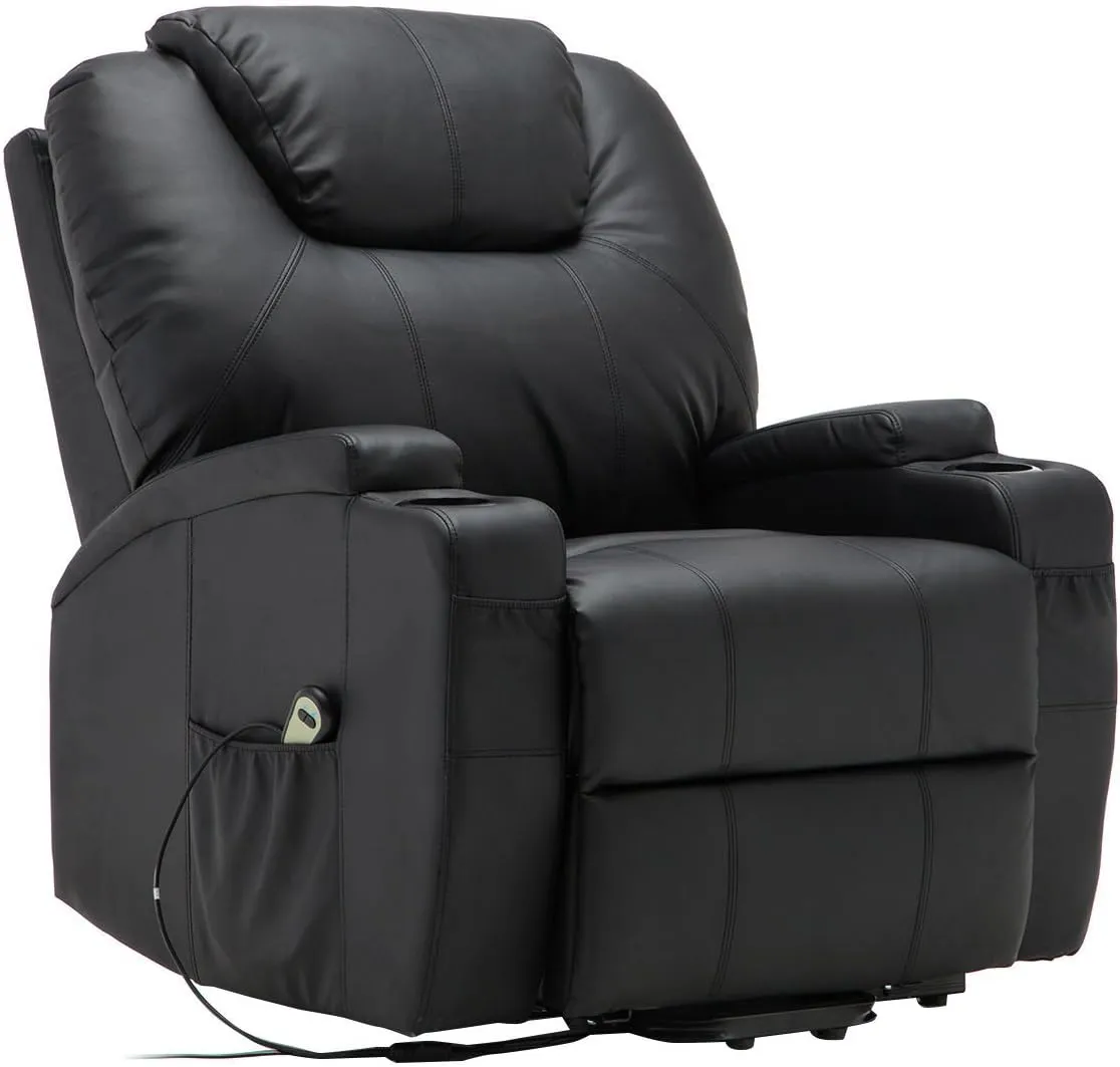 Heated Massage Sofa Lounge With list neutron fungus Remote Control Electric Lift Power Recliner Chair 