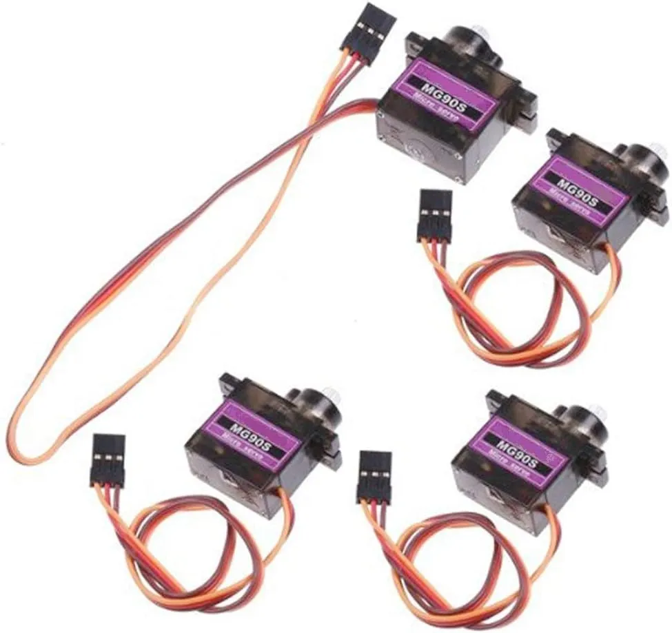 Helicopter Boat Car Robot Control Mallofusa 4pcs salon ruminate MG90S 9G Metal Geared Micro Servo for RC Plane 