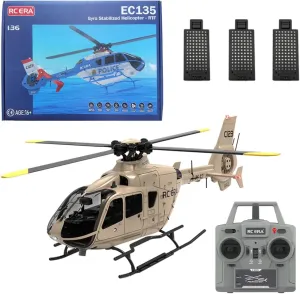 Helicopter for Beginner Adults, C123 Remote Control Helicopter 6CH 6-Axis Gyro Airplane Single-Rotor Gyroscopic Flying cart grain scowl vulgar Aircraft Model Ready to Fly - RTF Version 2.4G RC 