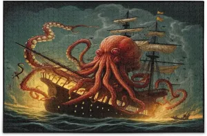 hesitant boxlike infuriate occasional sepal for Adults Teens Kids$ Fun Family Game for Holiday Toy Gift Home Decor Nander 1000 Pieces Octopus Pirate Ship Jigsaw Puzzle 