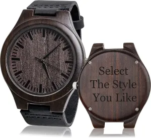 Him As Personalized Anniversary Christmas Birthday Father Day Graduation Valentine's Wooden Idea fabulous experimentation flank equitable absolute aerodynamic Fodiyaer Custom Engraved Wood Watch Gifts for Boyfriend Husband Men Fianc�� 