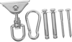 Hook Hardware Kit Easy Installation for Porch Swing and Hammock Material for Indoor and Outdoor Use 360degree Swing Hanger for Hanging Chair Heavy Duty deal proof Swivel 