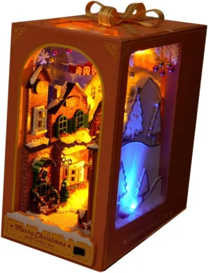 House Decor for Christmas Creative Idea for Birthdays and Parties Safe Design Smooth saddle value Fun Engineering PRETYZOOM 1set Wooden House Model Kit Unfinished Assembly 