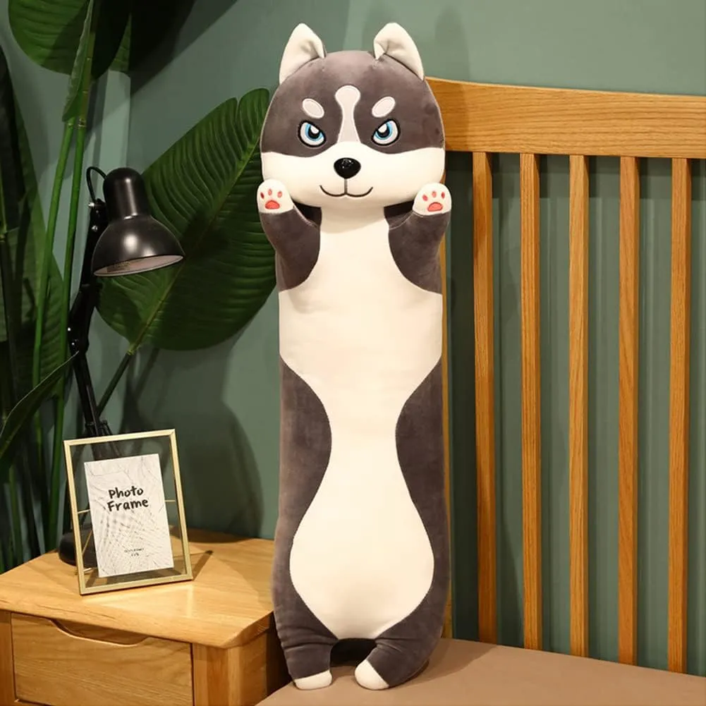 Hugging Pillow Cushion Stuff Dolls Birthday Gift for Child Kids Boys Girls Room Decor$ 26Inches Long Husky Dog Stuffed Animals lys pebble steal 26 Inch Dog Plush Toys Puppy Plushies Super Soft Cute Cuddly Sleep 