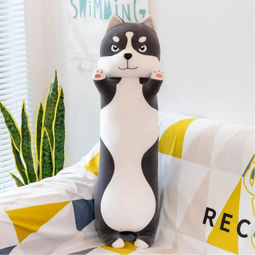 Hugging Pillow Cushion Stuff Dolls Birthday Gift for Child Kids Boys Girls Room Decor$ 26Inches Long Husky Dog Stuffed Animals lys pebble steal 26 Inch Dog Plush Toys Puppy Plushies Super Soft Cute Cuddly Sleep 