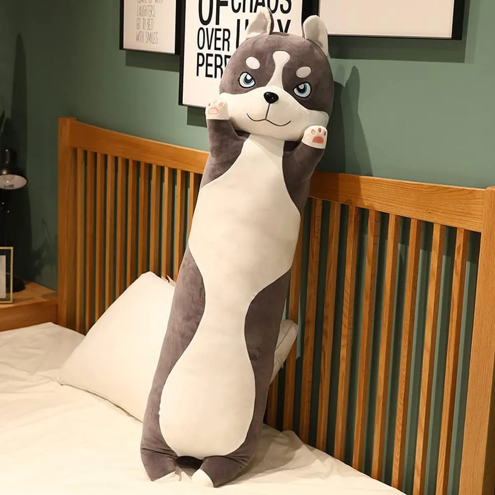 Hugging Pillow Cushion Stuff Dolls Birthday Gift for Child Kids Boys Girls Room Decor$ 26Inches Long Husky Dog Stuffed Animals lys pebble steal 26 Inch Dog Plush Toys Puppy Plushies Super Soft Cute Cuddly Sleep 