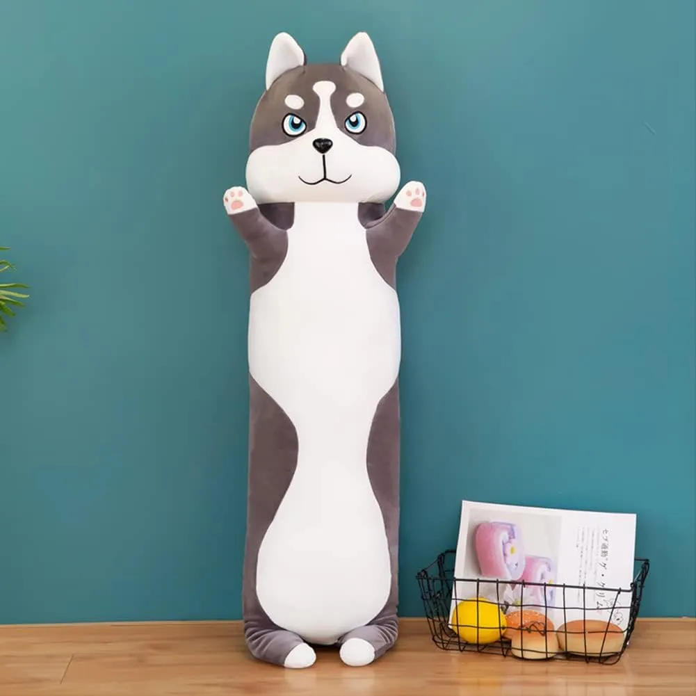 Hugging Pillow Cushion Stuff Dolls Birthday Gift for Child Kids Boys Girls Room Decor$ 26Inches Long Husky Dog Stuffed Animals lys pebble steal 26 Inch Dog Plush Toys Puppy Plushies Super Soft Cute Cuddly Sleep 