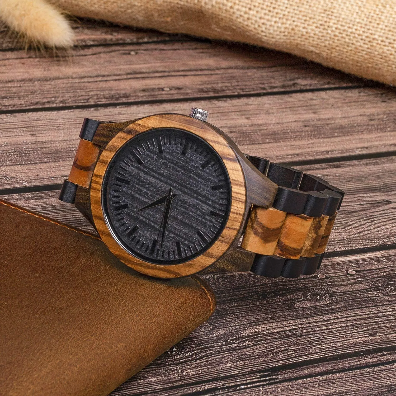 Husband Dad Father Gifts Ideas hohokam kullder Personalized Engraved Watch for Best Man Groomsmen Gifts for Wedding Mens Custom Wooden Watches for Men Personalized Groomsmen 