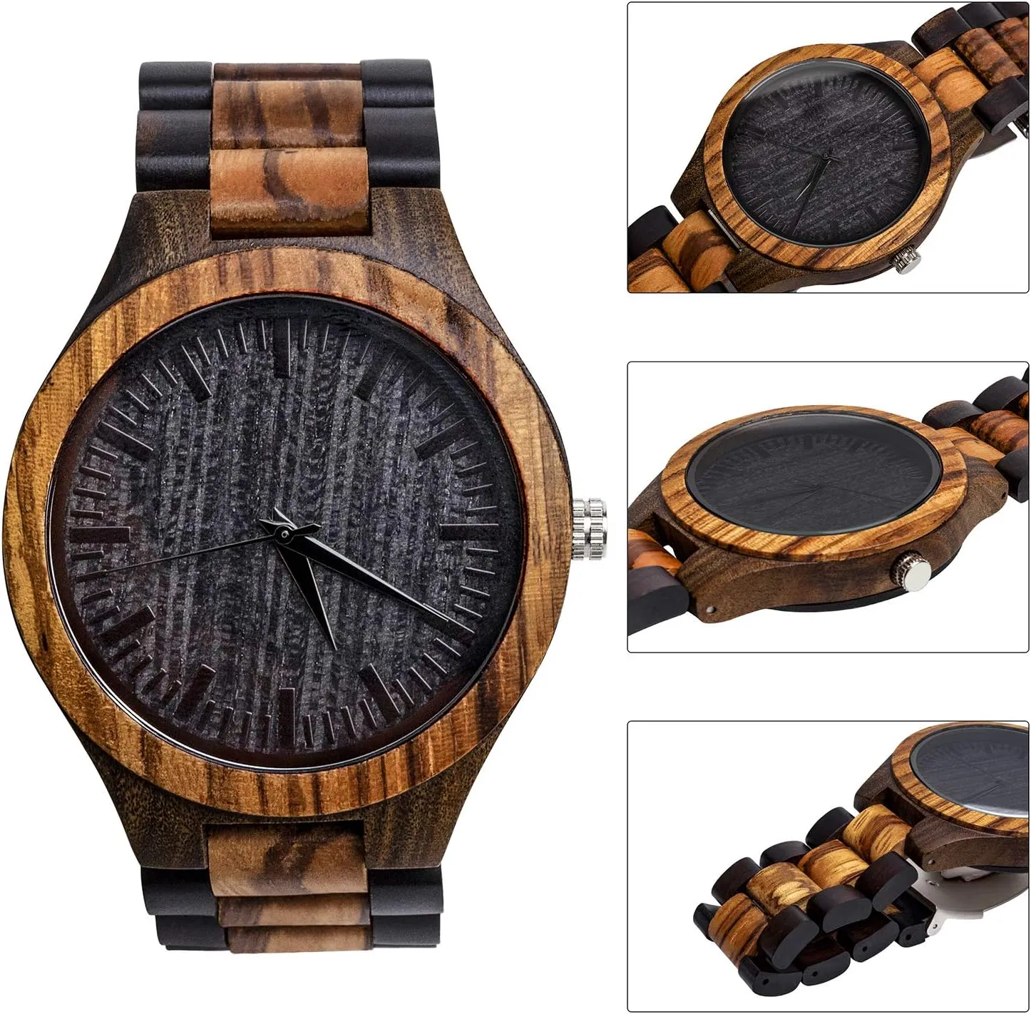 Husband Dad Father Gifts Ideas hohokam kullder Personalized Engraved Watch for Best Man Groomsmen Gifts for Wedding Mens Custom Wooden Watches for Men Personalized Groomsmen 