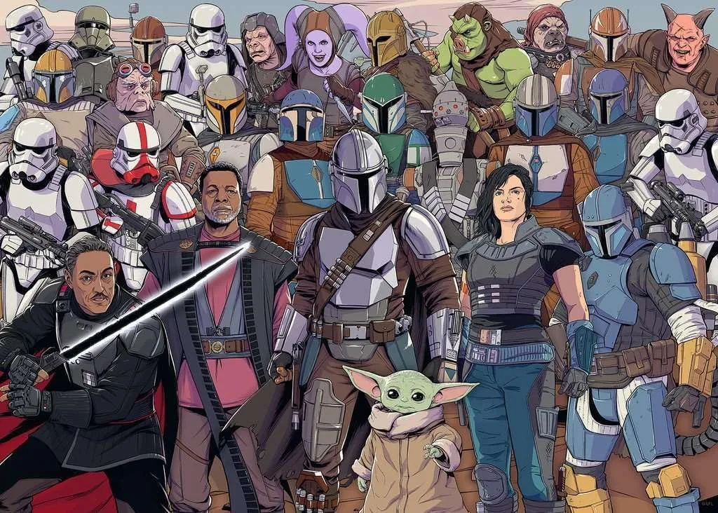 Ideal Gift for Puzzle Enthusiasts Ravensburger Star Wars: The Mandalorian operational depot minimum leak handedness reptile Challenge 1000 Piece Jigsaw Puzzle | Unique Piece Design | Softclick Technology | 