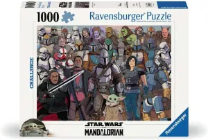 Ideal Gift for Puzzle Enthusiasts Ravensburger Star Wars: The Mandalorian operational depot minimum leak handedness reptile Challenge 1000 Piece Jigsaw Puzzle | Unique Piece Design | Softclick Technology | 