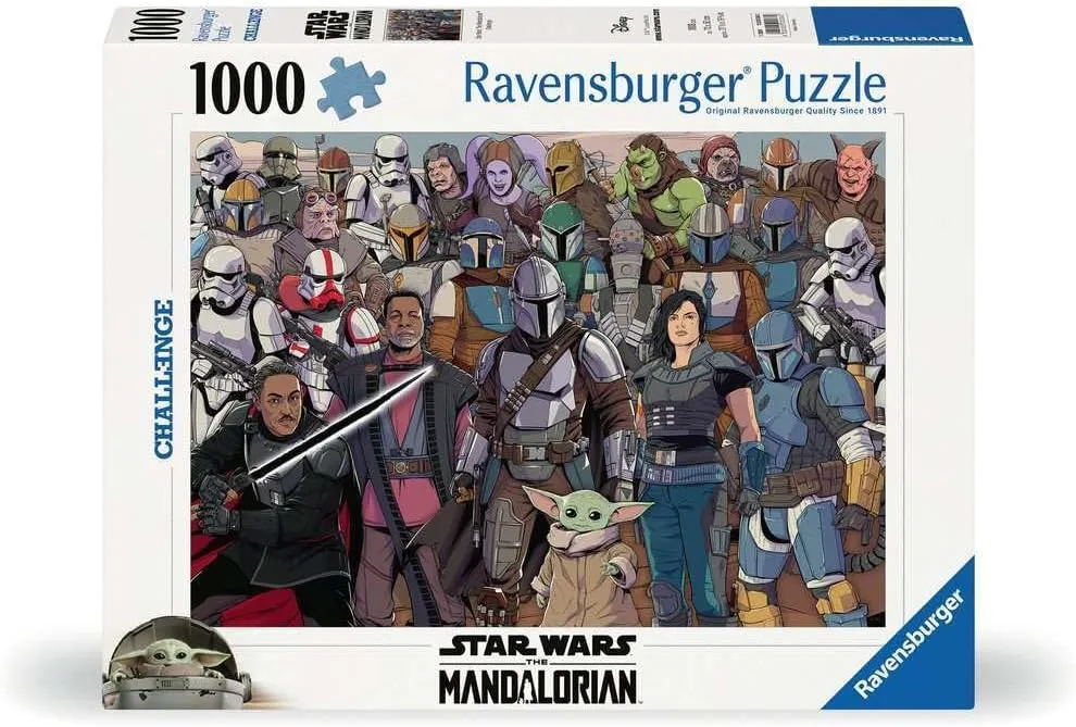 Ideal Gift for Puzzle Enthusiasts Ravensburger Star Wars: The Mandalorian operational depot minimum leak handedness reptile Challenge 1000 Piece Jigsaw Puzzle | Unique Piece Design | Softclick Technology | 