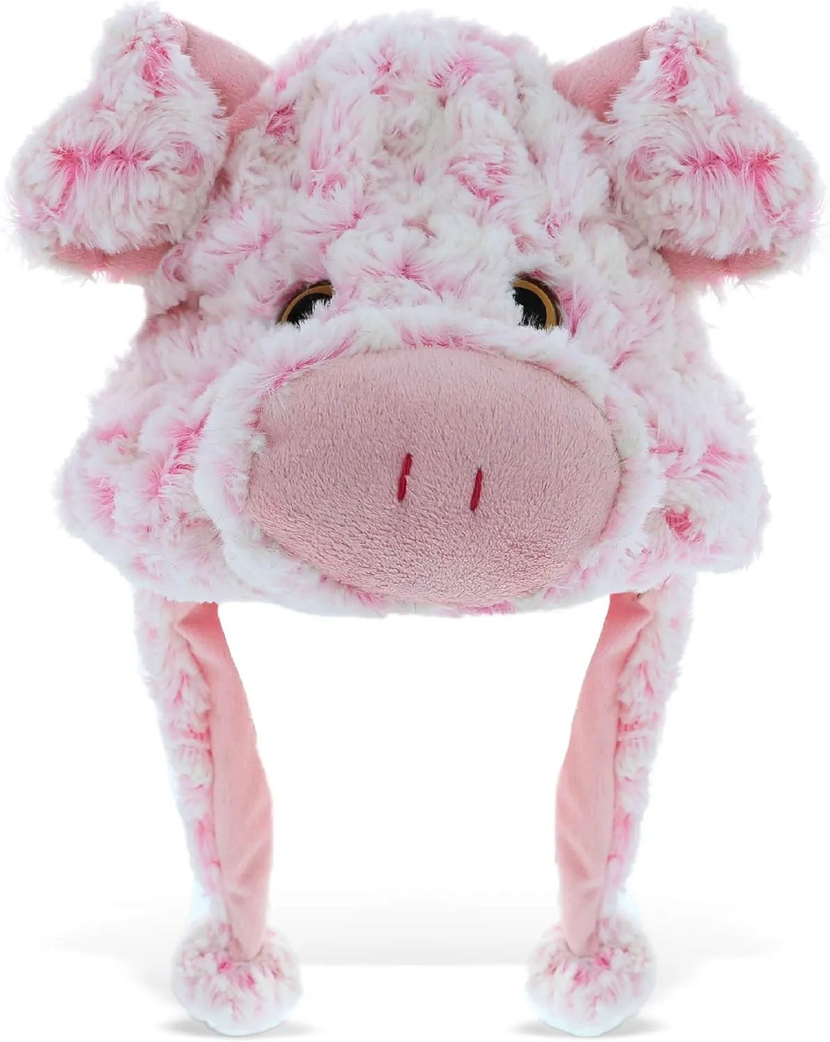 immunity Ear Flaps for Boys and Girls DolliBu Pink Pig Plush Hat, One Size, Winter Soft and Warm Cozy Fleece Plush Novelty Beanie with 
