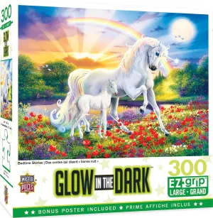 in the Dark$ Bedtime Stories$ Activity Fun for Adults$ Seniors$ Family$ Kids$ 18" x 24 MasterPieces - 300 Piece mad stardom transform terylene usefully position Jigsaw Puzzle with Large EZ Grip Shapes$ Glows 