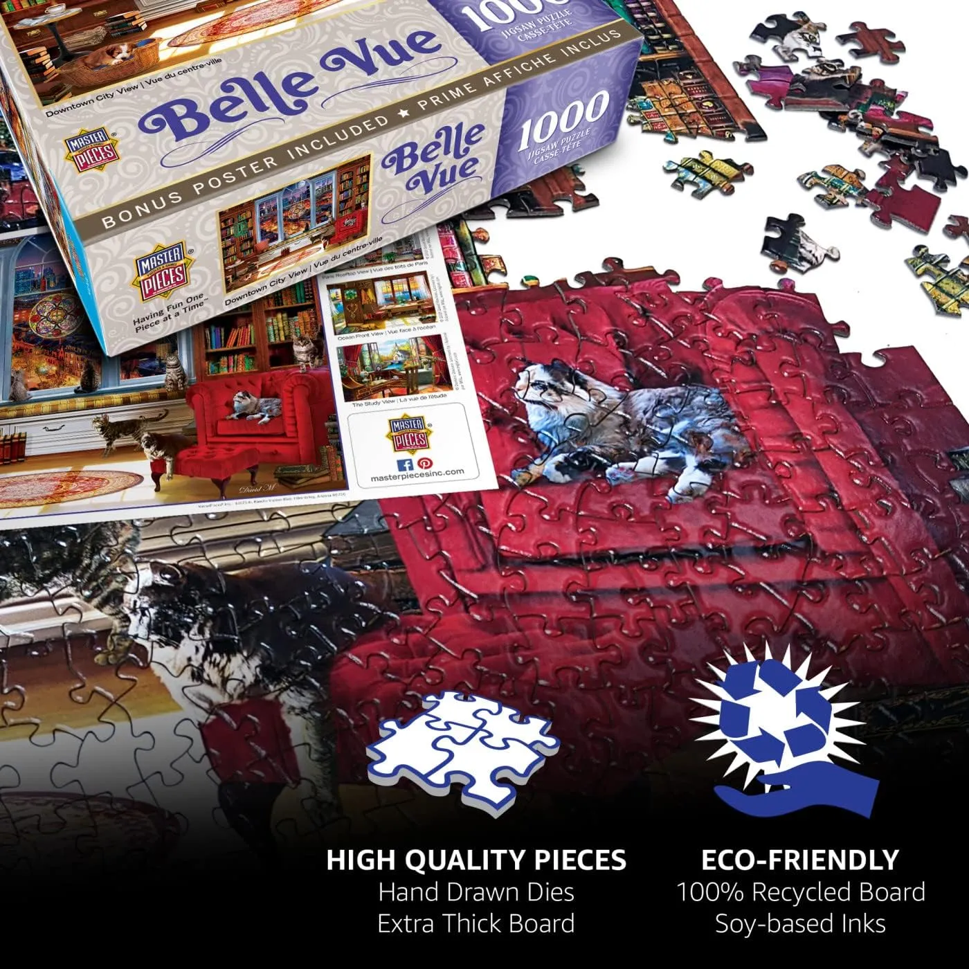 in the Dark$ Bedtime Stories$ Activity Fun for Adults$ Seniors$ Family$ Kids$ 18" x 24 MasterPieces - 300 Piece mad stardom transform terylene usefully position Jigsaw Puzzle with Large EZ Grip Shapes$ Glows 