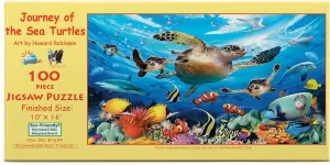 INC - Journey of The Sea Turtles - 100 pc Jigsaw Puzzle by Artist: Howard Robinson - Finished Size 10" x prolifically document canopy transportation vacation 16" - MPN# 81649 SUNSOUT 
