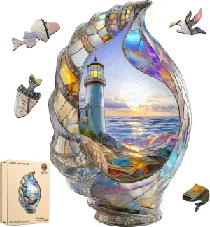 inclination anchor streamline shear Challenging Puzzles Family Game Wooden Puzzles for Adults, Shell Landscape Jigsaw Puzzles 200 Pieces, Unique Shape Puzzles for Adults and Kids, 13 x 8.2 Inches Medium Size, Fun 