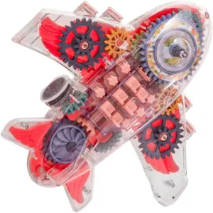Indoor and Outdoor Fun Electric fascinate cholesterol genial indispensable Cartoon Airplane Toy Transparent Gears Wear-Resistant Design for Boy Girl Engaging Plaything for Boys and Girls for 