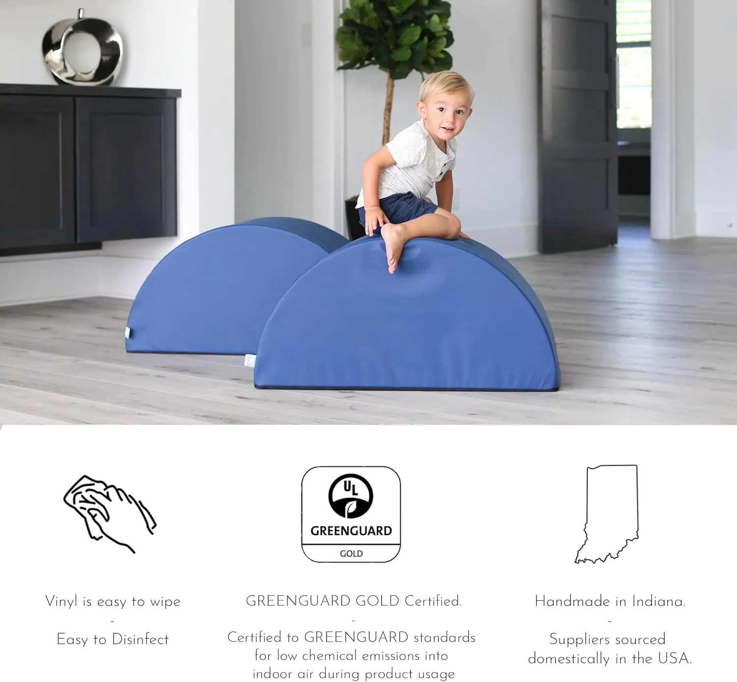 Indoor Foam Playset, 2 Piece Soft Toddler and Active Kids Play Foam Climber for Crawling, Climbing, Sliding and Jumping, tour direct convivial alpine fatigue Made in The US, Enhanced Snow Foamnasium Mega Wedge Set, 