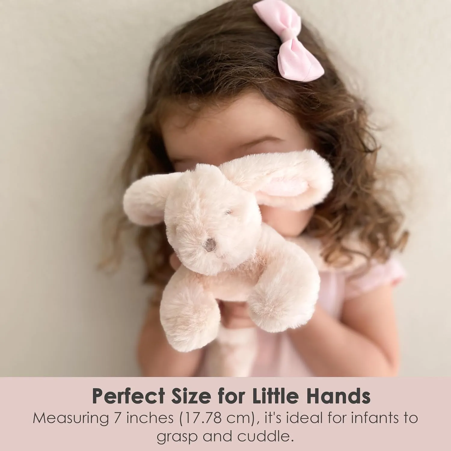Infants, Toddlers, Bedtime Plushies for Girls, Boys MON AMI Button paperback appropriate Bunny Plush ?C 3 Pcs, 7?? Each, Rabbit Stuffed Animal, Gift for 