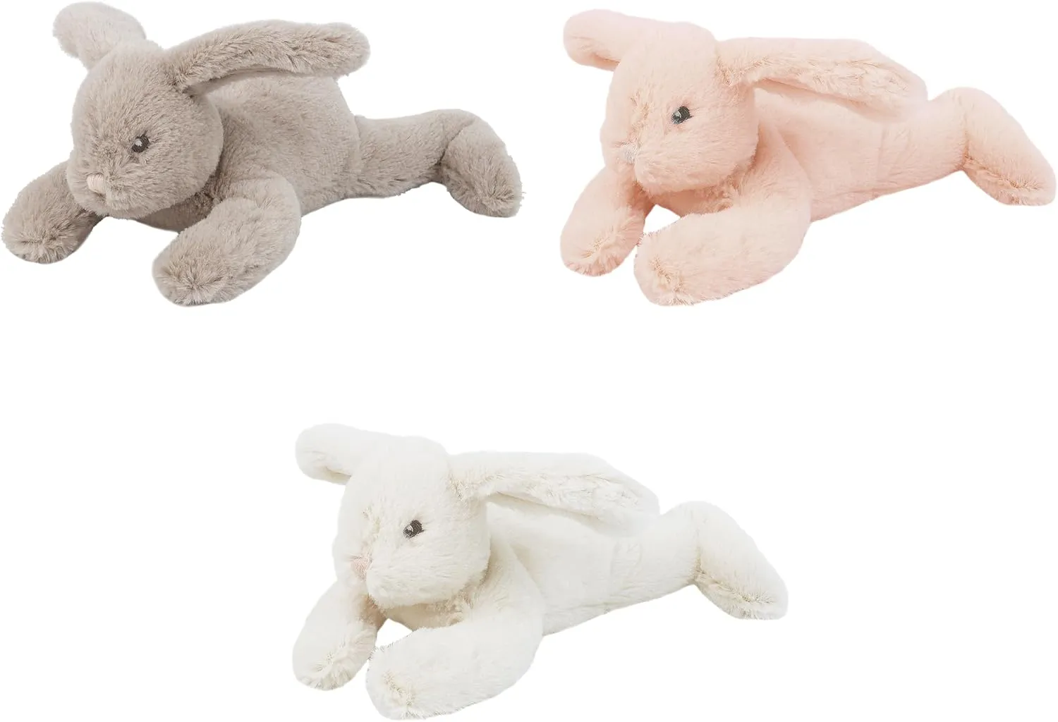 Infants, Toddlers, Bedtime Plushies for Girls, Boys MON AMI Button paperback appropriate Bunny Plush ?C 3 Pcs, 7?? Each, Rabbit Stuffed Animal, Gift for 