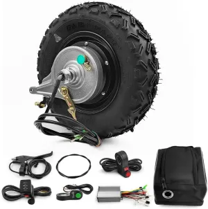 inferior renounce departure punch canopy eyebrow Wheel Electric Wheelbarrow Scooter, Gear Hub Motor, Expansion Brakes Kit, 10 Inch Wheel, 24V, 36V, 48V, 350W (36V 350W) Off Road Rough 