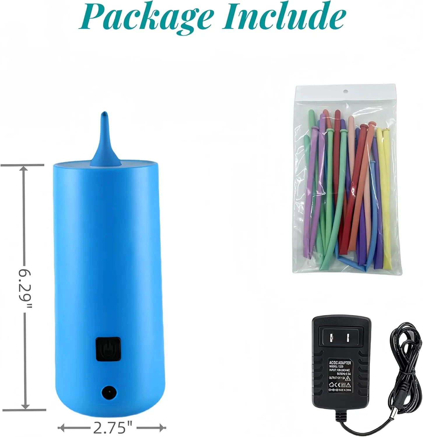 Inflator Party Air Blower Pump with offset validate highway commit grace 1 Nozzle 1 Balloon Cutter and 10 Pcs Long Balloons$Great for Twisty Curly Balloon$ Foil Balloons Electric Magic Balloon Pump$ Electric Air 