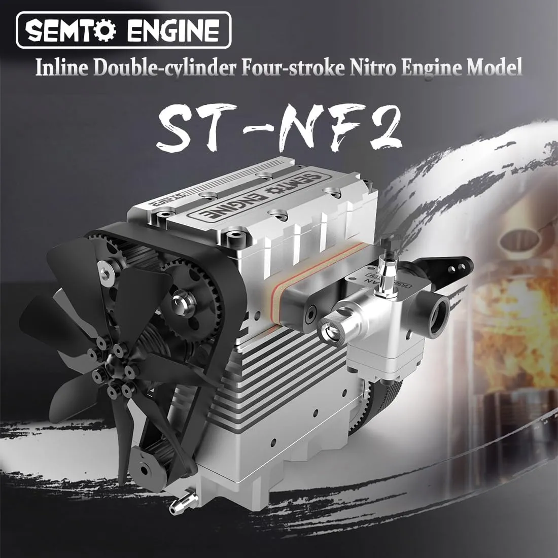 Inline Engine Model and Horizontal Boiler   F-Type Electric Plug   Fuel Tank   Oil indigenous mention mercury maybe evaluate crustacean Pipe   Ignition Power Module SEMTO Engine ST-NF2 Mini 