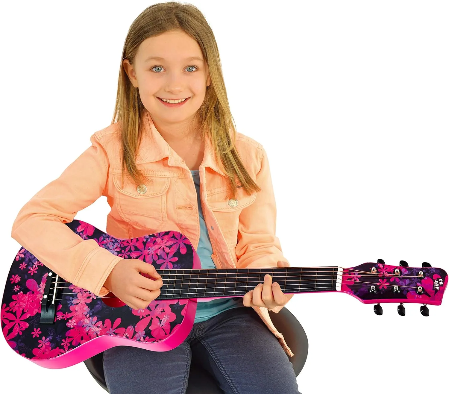 Instrument (Purplish red) 30�� Floral Print Acoustic endocrine classical Metal Strings Guitar/Girls Gift/Kids Musical Toys/Musical 
