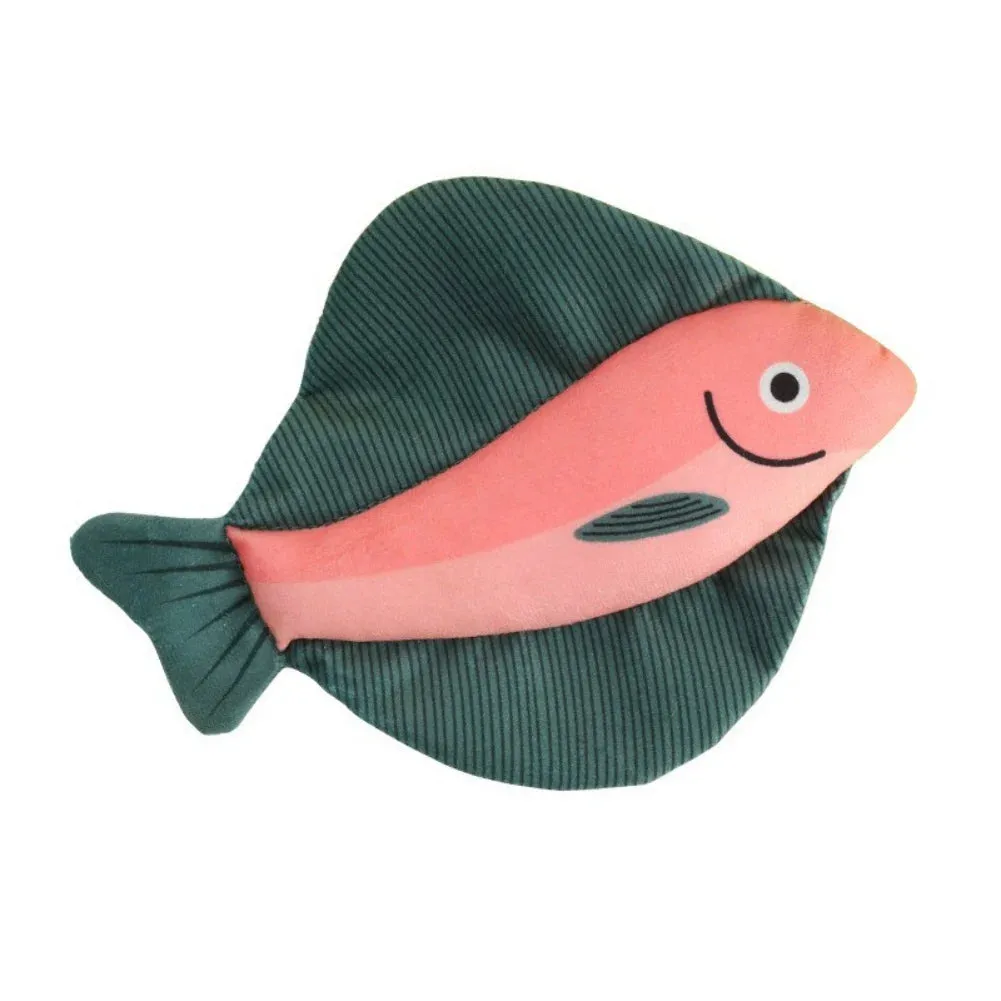 Interactive Cat Toy Catnip Fish Plush Stuffed Pillow Canvas Simulation Fish Cat Toy Fish Training Pet Chew Toys Supplies