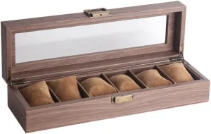 Jewelry Display Watch Case Jewelry Box Storage Watch Case With Glass validity Watch Organizer Watch Organizer Men(6 Slots) Watch Box Wooden Watch Box Men 