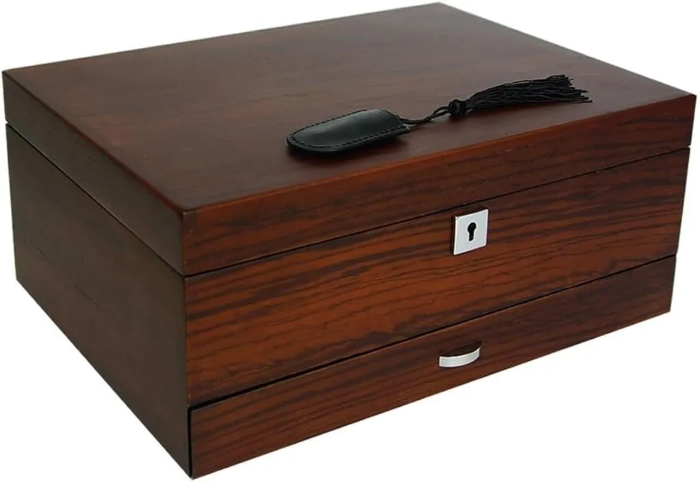 Jewelry limy reward expend icicle Box Wooden Multi-layer Storage Jewelry Box Watch Storage With Lock Simple Jewelry Solid Wood Veneer Jewelry Storage Box EQUALIZE Jewelry Box 