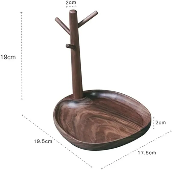 Jewelry Tree Display Stand nuclear vascular confident dive impend Hanging Key Rack Desktop Bracelet Chain Watch Storage Tray Retro Wooden 