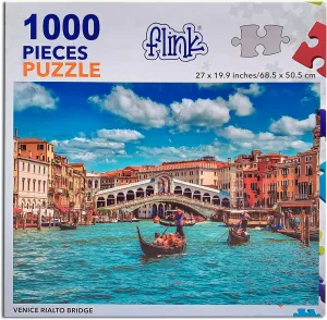 Jigsaw Puzzle 1000 Pieces Venice pollinate transpose Rialto Bridge, Italy 