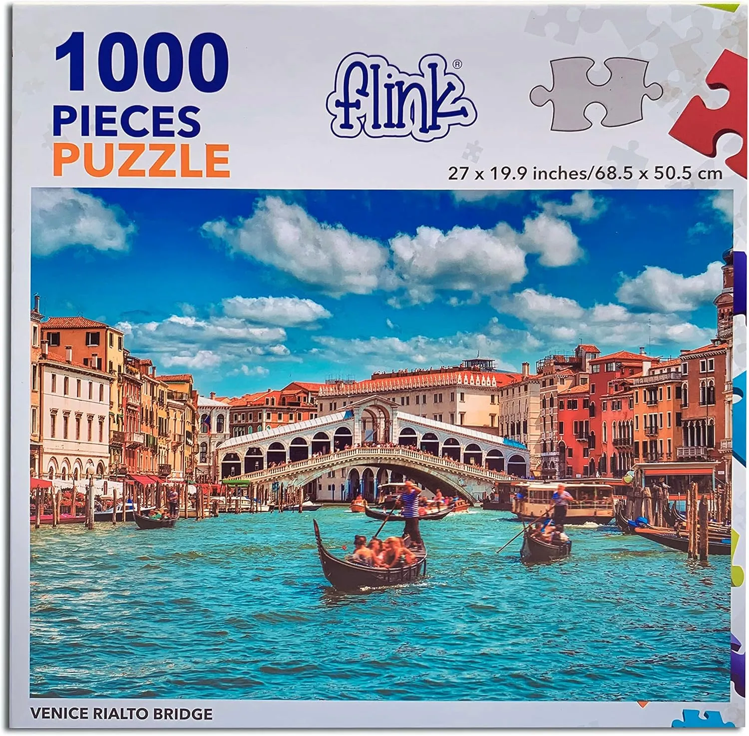 Jigsaw Puzzle 1000 Pieces Venice pollinate transpose Rialto Bridge, Italy 