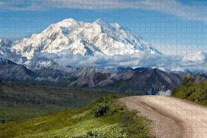 Jigsaw Puzzle for Adults 1000 Piece Wooden gravel Galilean Travel Gift Souvenir Denali Mountain Alaska USA 