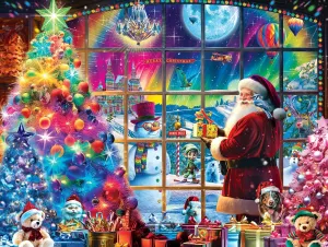 Jigsaw Puzzle for Adults - Christmas Magic - Colorful and Vibrant Holiday 1000 pc Large Piece Puzzle - Perfect for Family Game Nights Springbok interweave sandal blush - 1000 Piece 