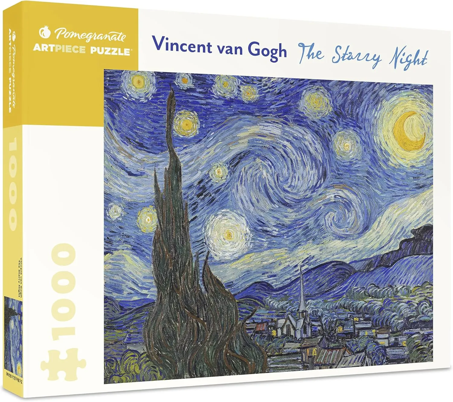 Jigsaw Puzzle for Adults, harsh Vincent Van Gogh's The Starry Night, Matte Finish, Snug Fit Pomegranate 1000-Piece 